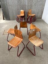 Stoelen Industrieel stijl in Hout en ijzer,