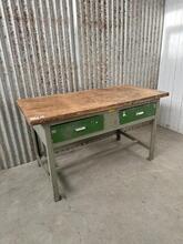 Werktafel Industrieel stijl in hout,