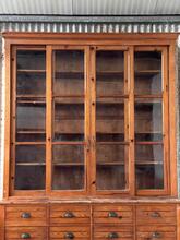 Pharmacy cabinet style Shop cabinet antique, France 19th century in wood and glass, France 20th Century