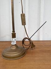 Tiffany style Vintage brass bureaulamp  in glass and brass 1930