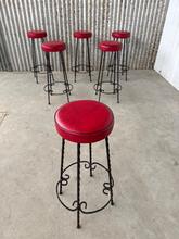 Bar krukken Vintage  stijl in hout en ijzer, Europa  20e eeuws