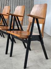 Vintage  style Chairs in wood, Dutch 1950