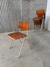 Stoelen Vintage stijl in Hout en ijzer, Europa 1970